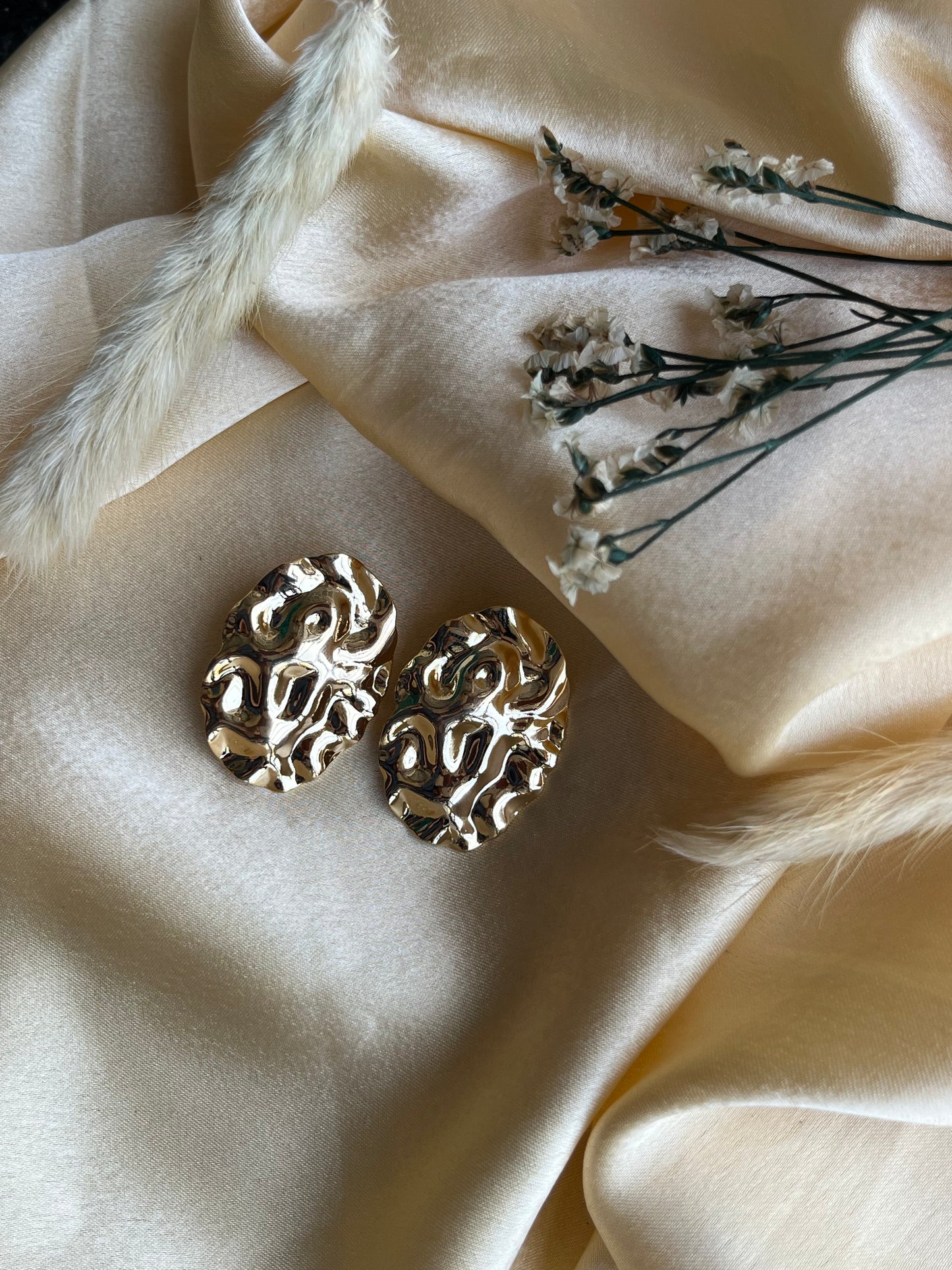 Abstract Golden Earrings