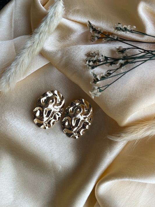 Abstract Golden Earrings