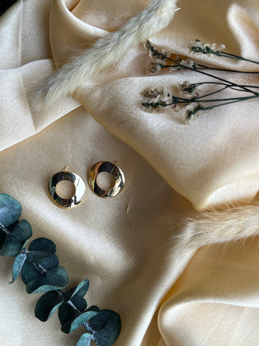 Golden Polo Stud Earrings