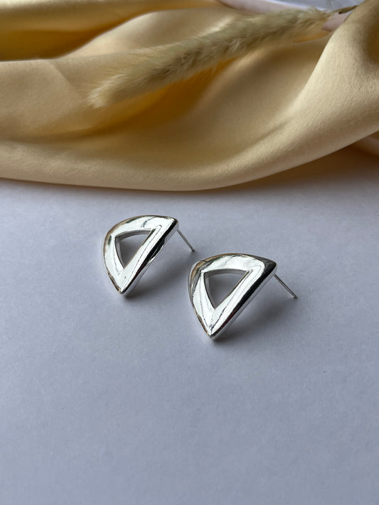 Triangle Luna Silver Earrings