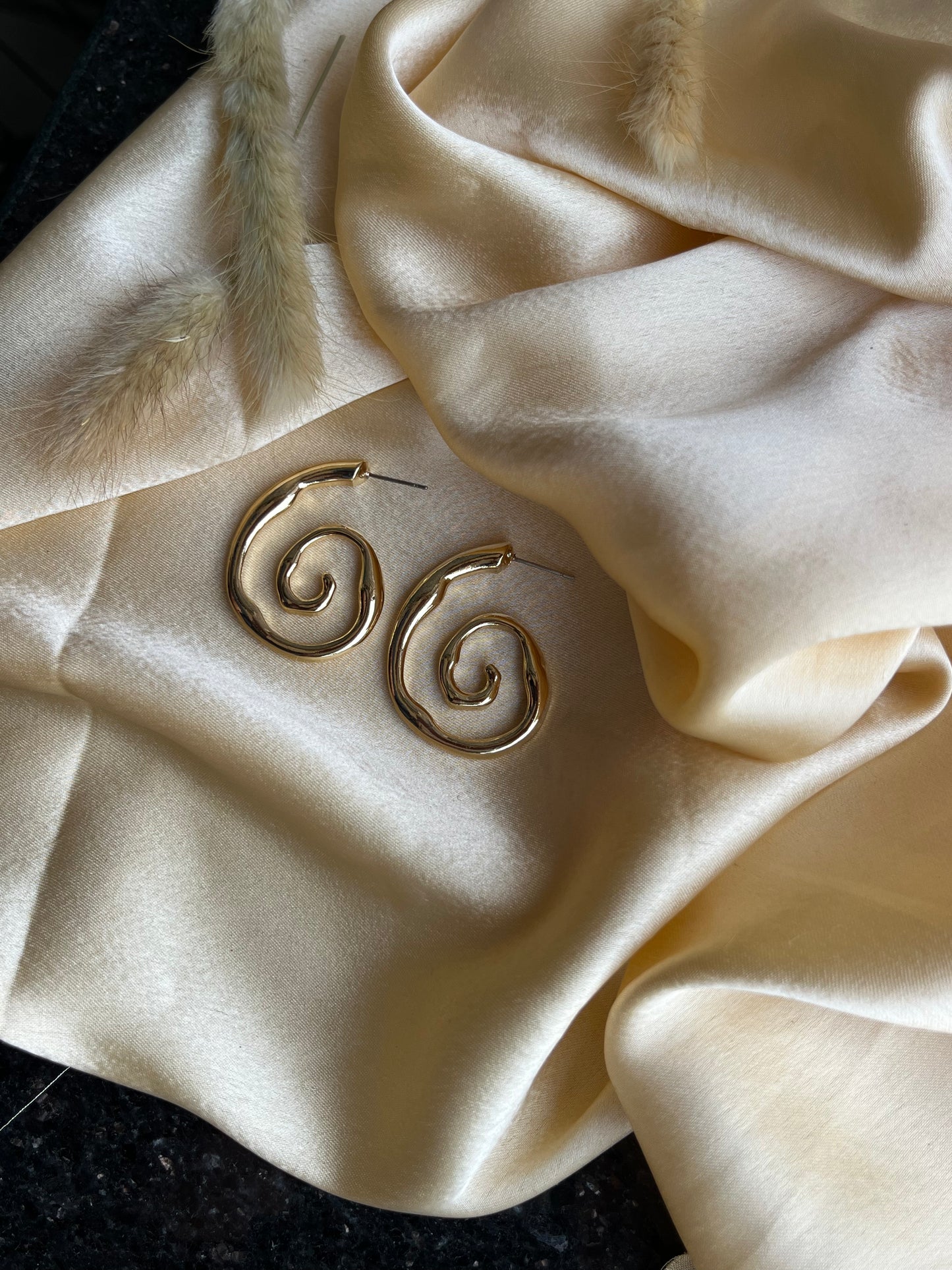 Celestial Spiral Hoops Earrings