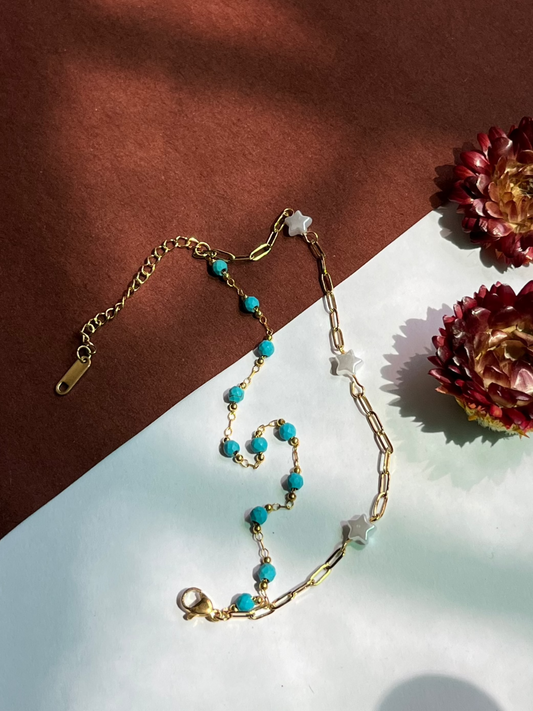 Serene Blue Two Layer Bracelet