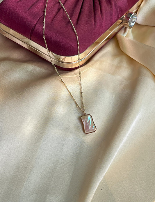 Mother of Pearl Golden Necklace
