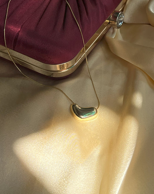 Amoeba Golden Necklace