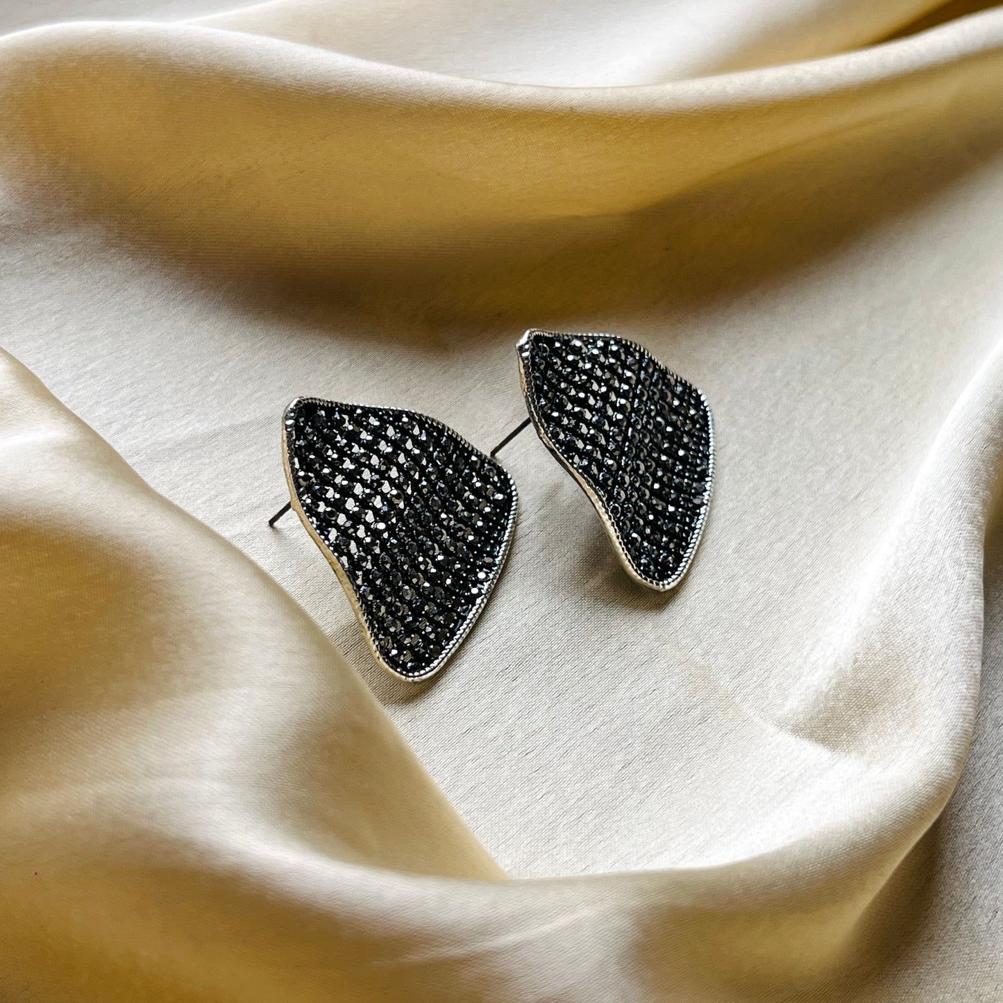 Midnight Triangle Studs