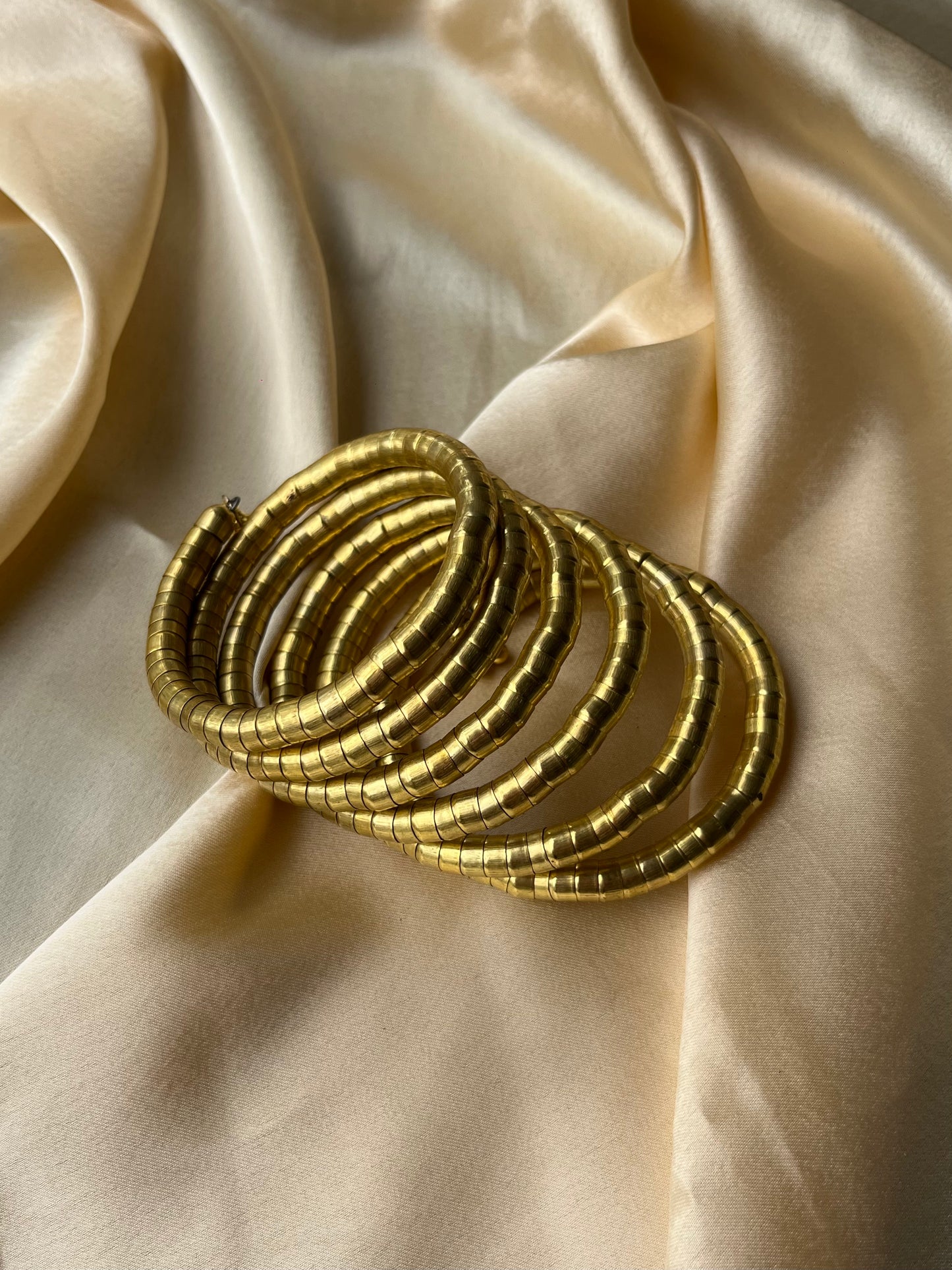 Solstice Brass Coil Bangles