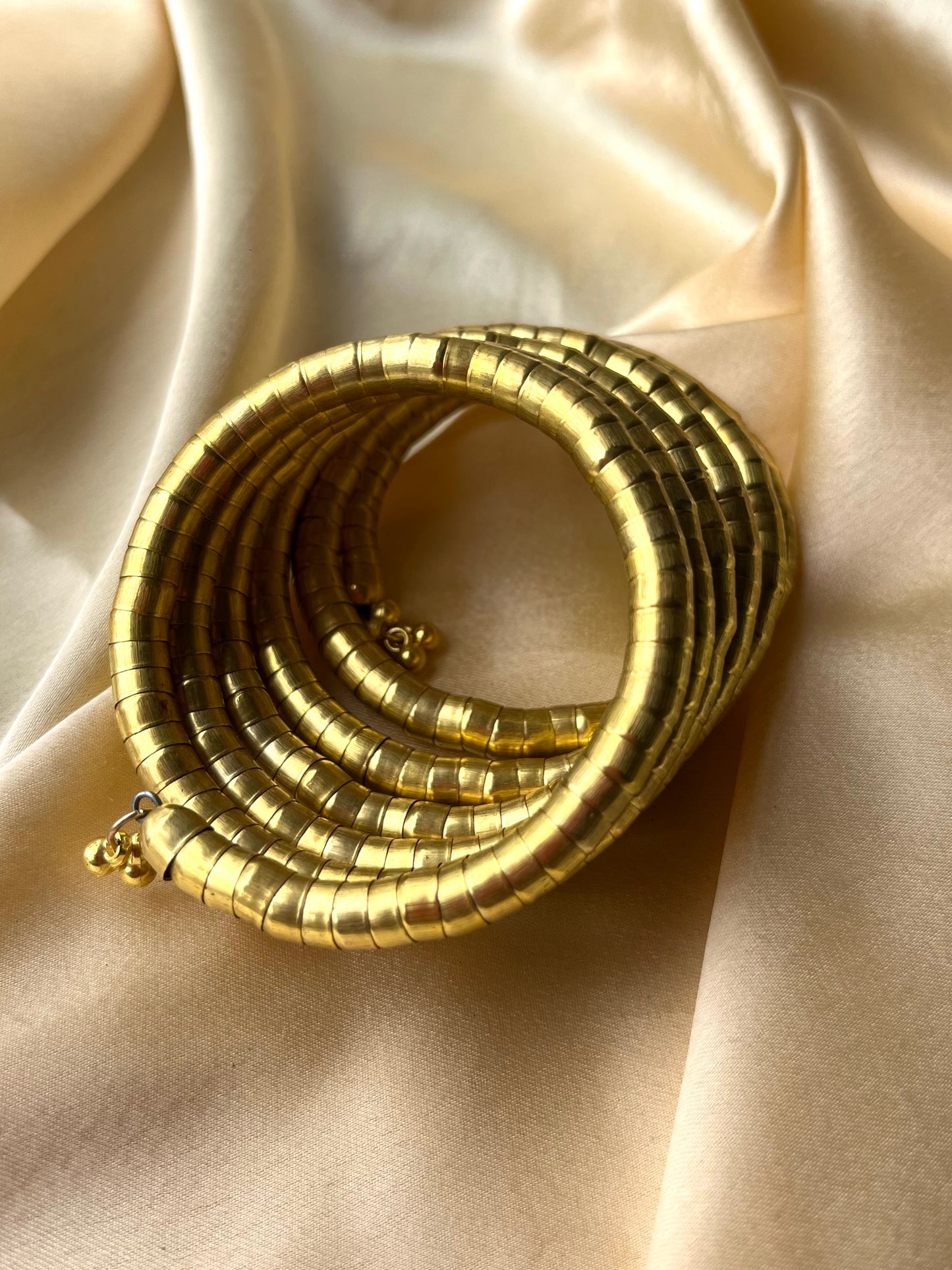 Solstice Brass Coil Bangles