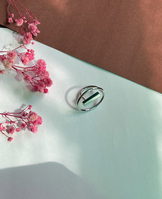 Silver Dash Statement Ring