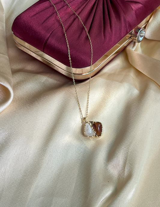 Twin Radiance Pendant Necklace