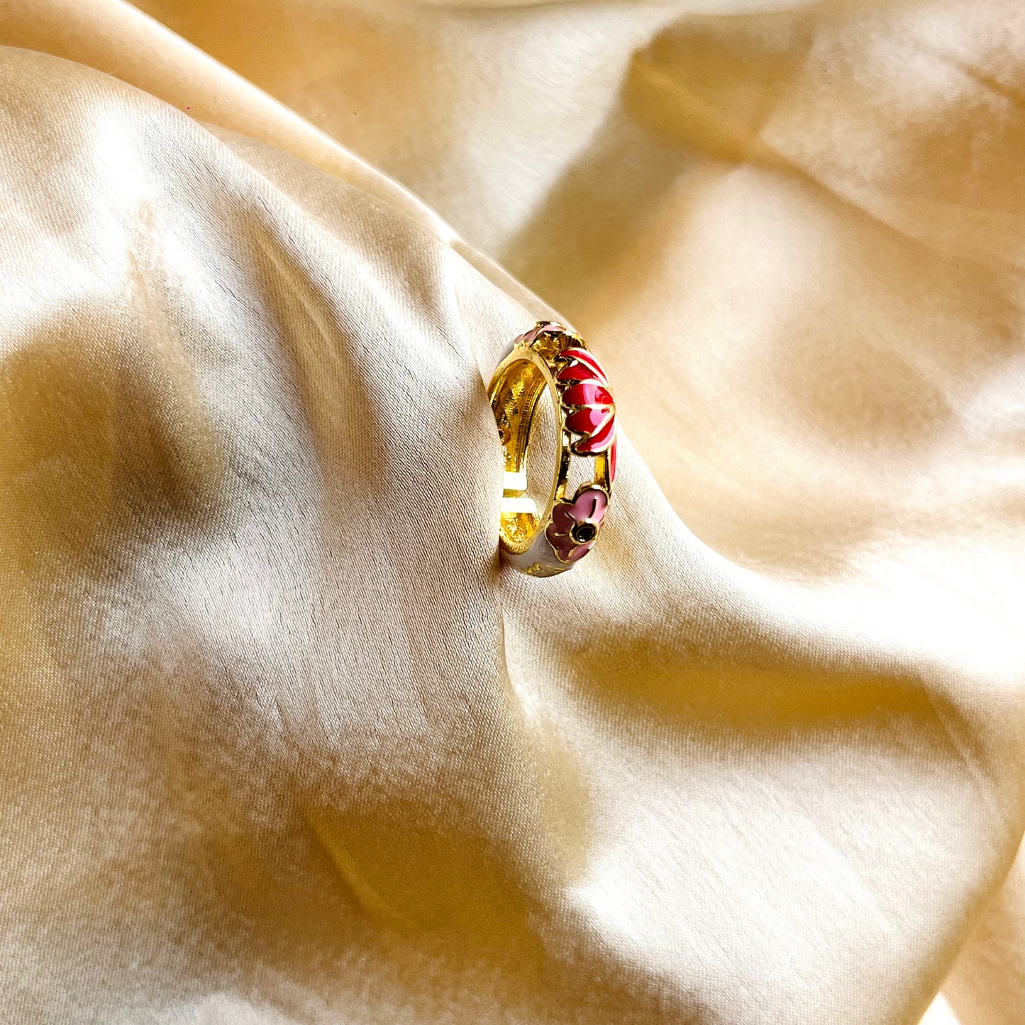 Gulnaar Minakari Floral Ring