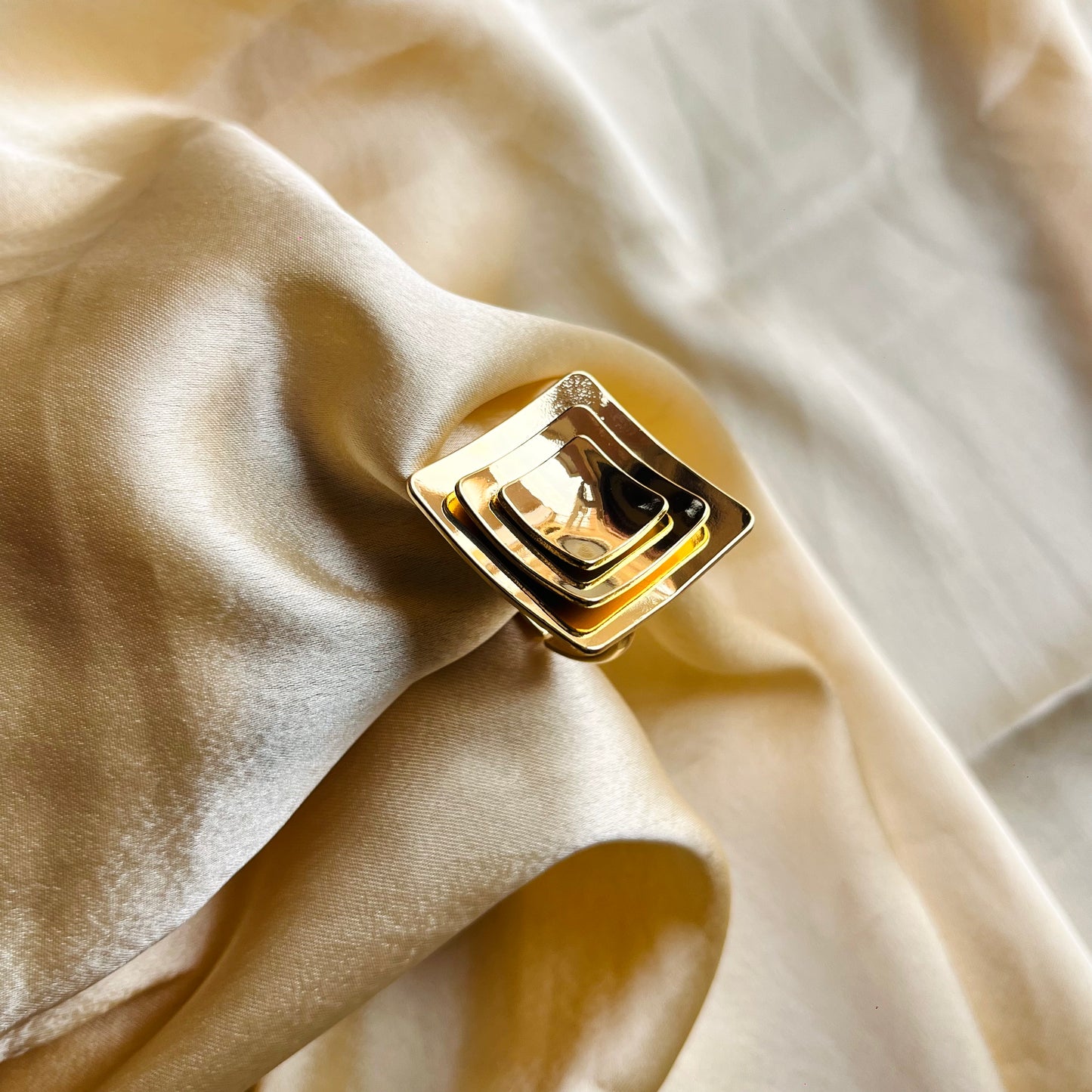 Strata Square Statement Ring