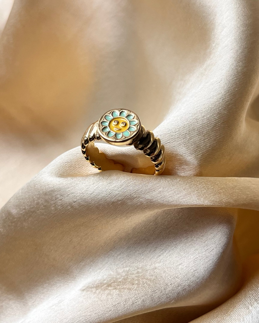 Sunflower Joy Gold Ring