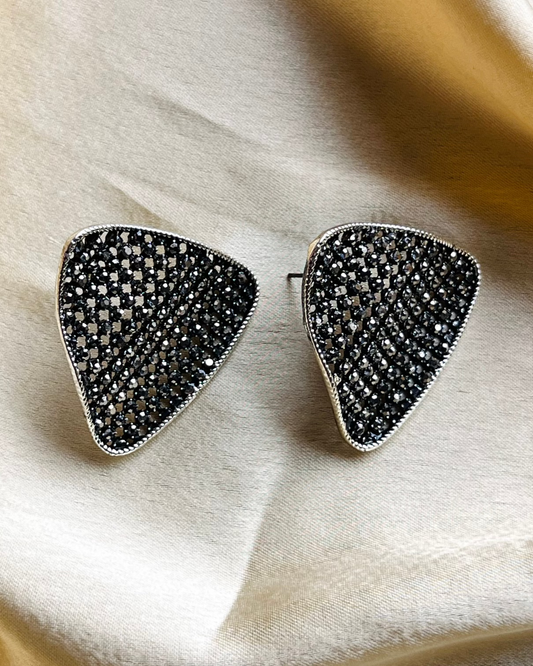 Midnight Triangle Studs