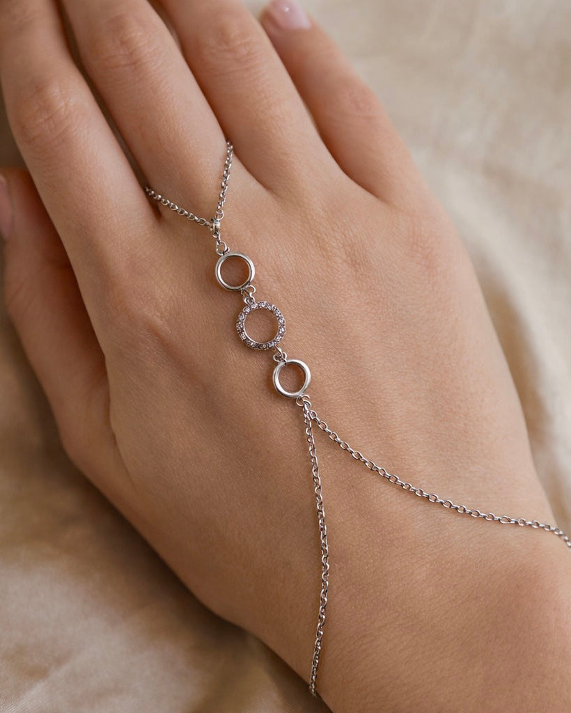 Delicate Silver Hand Chain
